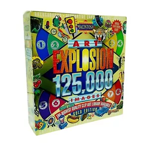 Vintage 1996 Macintosh Art Explosion Gold Edition 125,000 Clip Art Image Library - Picture 1 of 8