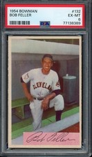 1954 Bowman #132 Bob Feller PSA 6 Cleveland Indians HOF Baseball Card