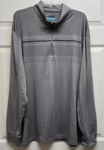 PGA TOUR Mens Gray Long Sleeve 1/4 Zip Pullover Athletic Shirt Size XXL 2XL Golf - Picture 1 of 4