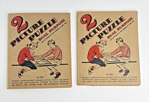 Vintage 2 Picture Puzzle Books Child's Puzzle 1940's-50's Lot of 2 Dogs Children - Picture 1 of 24