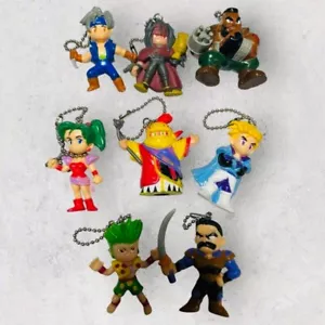 Final Fantasy vi FF7 mini figure key chain Lot 8 set retro Square Japan m596 - Picture 1 of 8