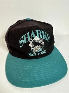 Vintage San Jose Sharks Signature NHL Snapback Hat Cap Adjustable Fan Gear - Picture 1 of 11