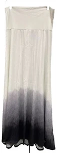 NEU 2.0 LuLaRoe Large elfenbeinweiß bis schwarz Umbré Strick Stoff Maxirock Kleid - Bild 1 von 10