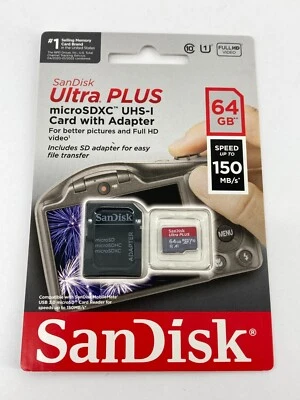 (14) SANDISK Ultra Plus 64GB microSDXC UHS-I Speed Up to 150MB/s - Image 1 of 3
