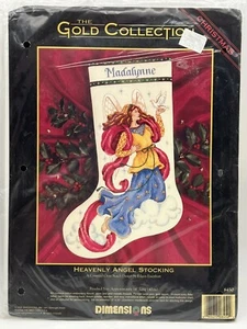 Dimensions Gold Collection Cross Stitch Kit Heavenly Angel Stocking #8450 NEW - Picture 1 of 9