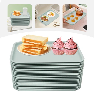 Bandejas para servir Blue Café Bandeja de comida rápida de plástico para comer, 14 "x10", Juego de 24 Foto 1 de 4