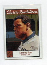 2001 TOPPS HERITAGE CLASSIC RENDITIONS # CR4 SAMMY SOSA , CHICAGO CUBS 