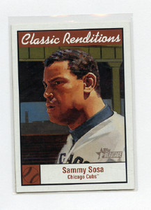 2001 TOPPS HERITAGE CLASSIC RENDITIONS # CR4 SAMMY SOSA , CHICAGO CUBS 