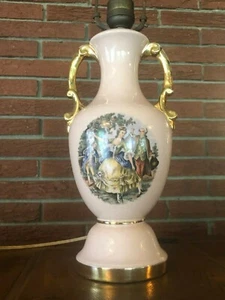 Lamp Electric Victorian People Love story GE USA Working Soft Pink Vintage - Picture 1 of 12