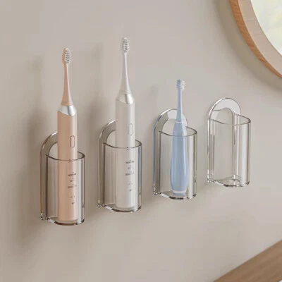 Bathroom Electric Toothbrush Toothpaste Holder Wall Organiser Mounted Storage UK - Image 1 of 4