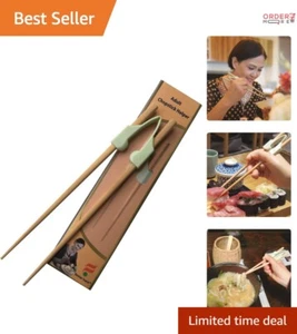 Training Chopsticks Wood 9.5" Non-Slip Adjustable for Beginners Adults Kitchen - Picture 1 of 10
