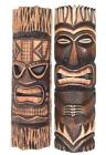 Maschera da Parete Tiki 2er Set 50cm Lounge Hawaii IN Legno
