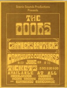 1968 The Doors San Diego Community Concourse Concert Handbill