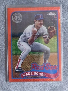 Wade Boggs Red Sox 2024 Topps Series 1 Baseball MLB 35th Orange /25 Silver Pack - Bild 1 von 2