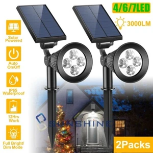 2PCS 4LED Solar Wall Lights Outdoor Garden Sensor de light Security Flood Lamp - Picture 1 of 15