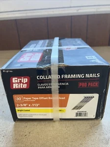 Grip-Rite GRSP8D4M Round Head 30 Degree Angled Strip Framing Nail 2-3/8 L in. - Picture 1 of 2