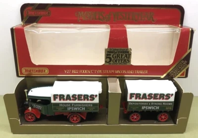 MODELS OF YESTERYEAR Y27 1922 FODEN C TYPE STEAM WAGON & TRAILER 1:72 MIB 001 - Image 1 of 4