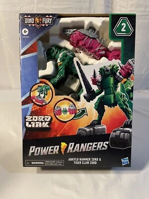 Figuras Power Rangers Dino Fury #2 ~Ankylo Hammer Zord & Tiger Claw Zord~ (2021) Foto 1 de 2