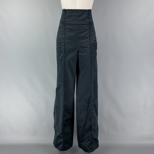 LOUIS VUITTON（LV） Pantaloni a vita alta Louis Vuitton taglia 6 cotone blu navy