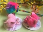 American Jewel Girls Neon Pom Pom Ink Pen And Critter Hair Clips Set-New