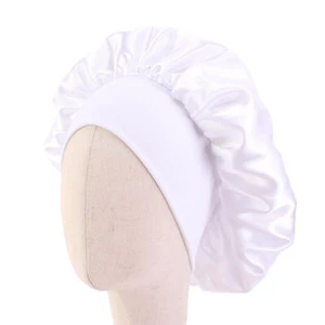 Kids Night Sleep Cap Hair Bonnet Hat Head Cover Satin Turban Wrap Band Elastic - Picture 1 of 19