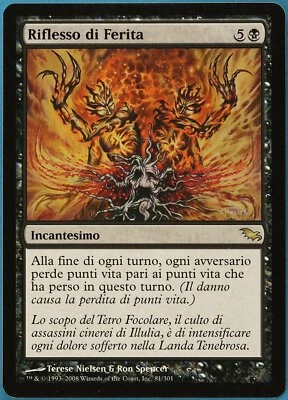 Wound Reflection Shadowmoor (ITALIAN) NM Black Rare CARD (180836) ABUGames - Image 1 of 2