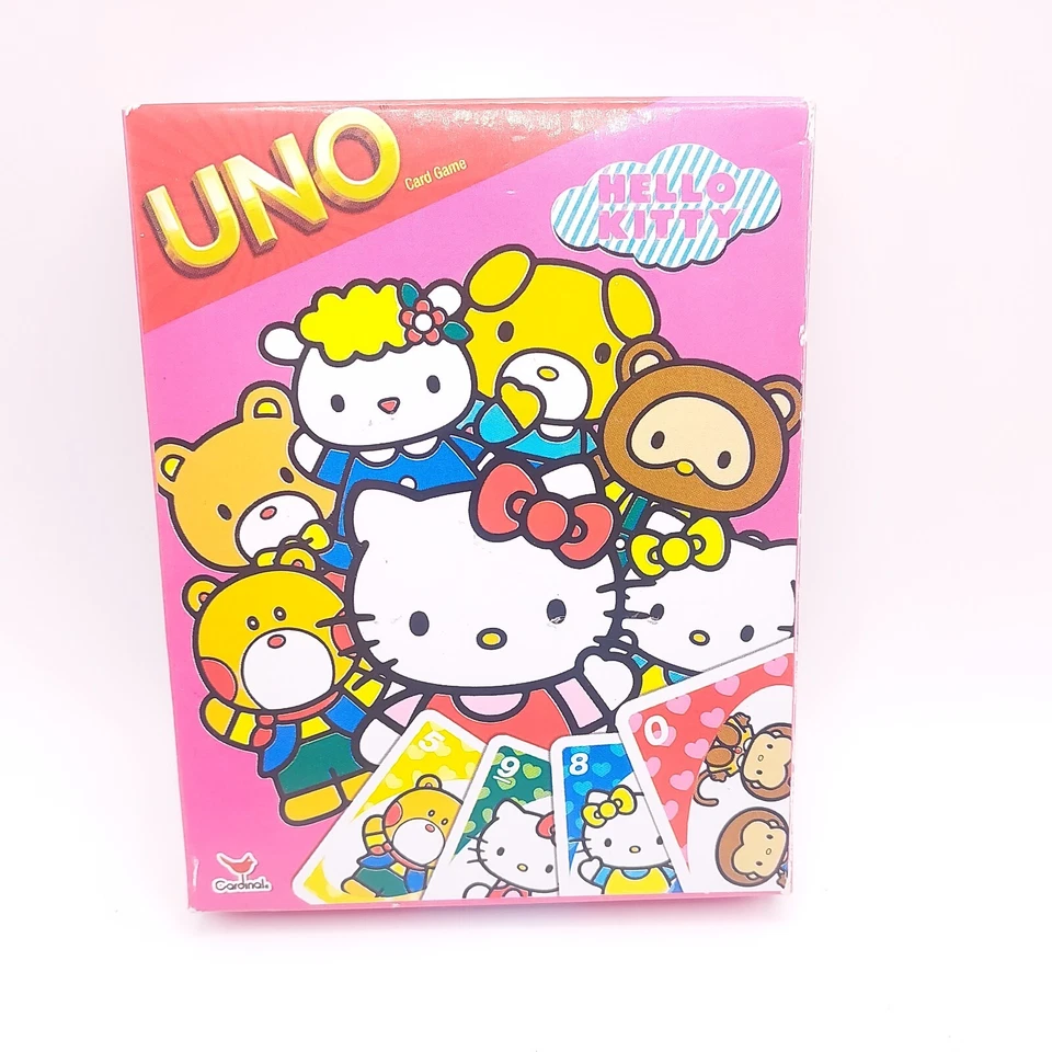 Raro 2012 HELLO KITTY UNO Juego de Cartas Cardinal Exclusivo "Hello Kitty Bow" Regla Foto 1 de 4