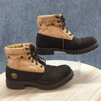 Timberland Botas Mujer 10 M Combate 6 Pulgadas Con Cordones Punta Redonda Cuero Marrón Foto 1 de 4