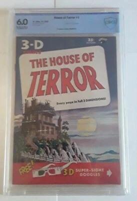 House of Terror #1 Graded 6.0 w/o 3D Glasses, Glasses Inlcuded 1953 - Image 1 of 4