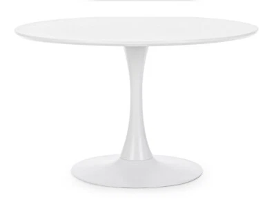 Modern Round Dining Table Bar Studio Design Diameter 120 Steel Base - Image 1 of 4