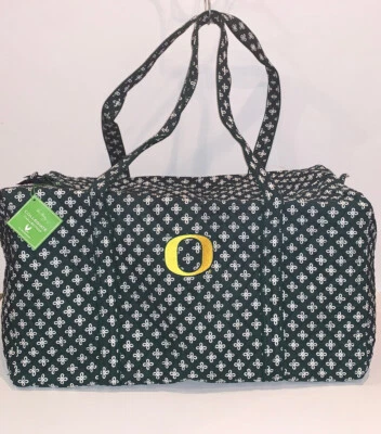 Bolso de Lona Grande de Viaje Universitario Vera Bradley Logotipo Universidad de Oregón Foto 1 de 4