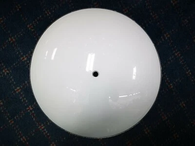 VINTAGE 13" ROUND Shade WHITE Ceiling Light REPLACEMENT Fixture GLASS NEW 60058W - Image 1 of 4