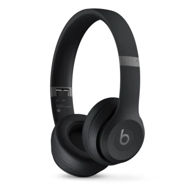 GENUINE BEATS SOLO 4 BLUETOOTH WIRELESS ON-EAR HEADPHONES MATTE BLACK ORIGINAL - Image 1 of 4