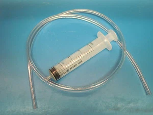 10 ml plastic syringe and 1m pvc plastic 3.5 mm tubing fridge drain unblocker - Picture 1 of 2