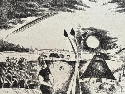 Horst Skodlerrak Signierte nummerierte Original Radierung - Neue Sachlichkeit - Bild 1 von 4