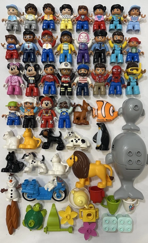 LEGO Duplo Minifiguras Animales Accesorios Lote De 50+ Perro Gato Ballena Foto 1 de 4
