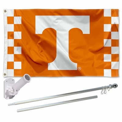 Tennessee Volunteers Rayas a Cuadros Bandera Poste y Soporte Paquete de Regalo Foto 1 de 4