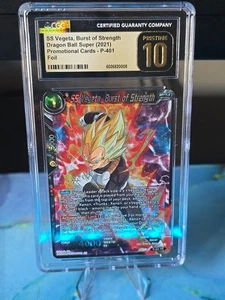 🔥 SS Vegeta Burst Of Strength # P-401 Pristine 10 2021 Dragon Ball S Promo Foil - Picture 1 of 3