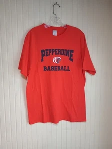 Pepperdine University Baseball Tshirt Large Orange Men's - Picture 1 of 7