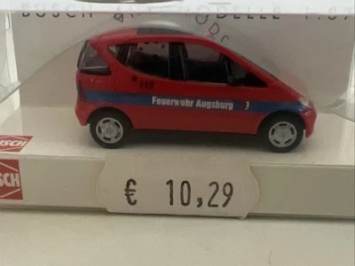 Scala H0 M : 1:87 Busch 48614 Mercedes Benz A Classe Pompieri Augsburg Nuovo Ovp - Immagine 1 di 2