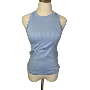 Camiseta sin mangas Calia azul claro cuello redondo acanalada muscular XS esencial entrenamiento XS - Imagen 1 de 7