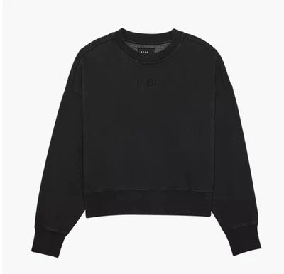 Fox Racing Women's Wordmark Oversized Crew Pullover Sweatshirt Black 33140-001 - Image 1 of 2