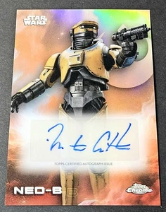 2025 Topps Chrome Star Wars Auto Ned-B Dustin Ceithamer #A-DC - Picture 1 of 2