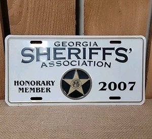 2007 07 GEORGIA GA SHERIFF'S ASSOCIATION EHRENMITGLIED BOOSTER NUMMERNSCHILD - Bild 1 von 7