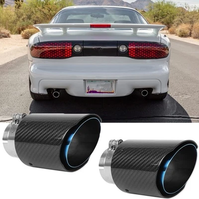 Par de ponta de escape de fibra de carbono 2,5" em 3,5" para Pontiac Firebird Trans Am WS6 - Imagem 1 de 4