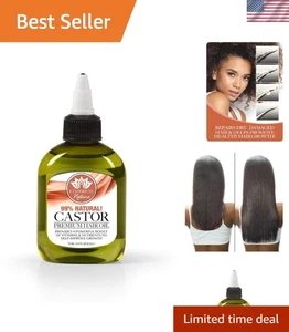 99% natürliche Rizinushaarölmischung - Frizz Kontrolle & Wachstum, 75ml Pflege - Bild 1 von 9