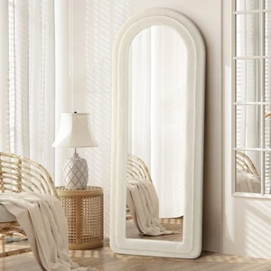 Oikiture 1.6M Full Length Mirror Boucle Frame Floor Mirrors Dressing Bedroom - Picture 1 of 10
