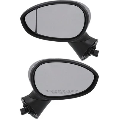 Power Mirror For 2012-2018 Fiat 500 Hatchback Heated Chrome Manual Fold Pair - Image 1 of 4