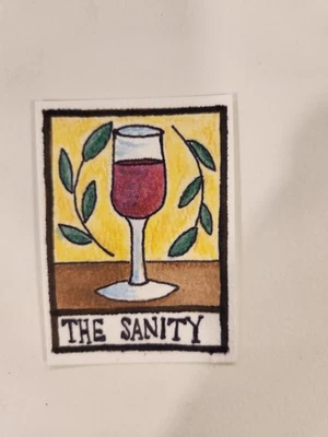 ACEO Original Acuarela 2.5" x 3.5" Vino Tarot Firmado y Numerado Foto 1 de 2