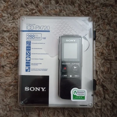 Sony IC-PX720 Digital Handheld Portable Voice Recorder 288 Hrs 1GB Storage - NEW - Image 1 of 4